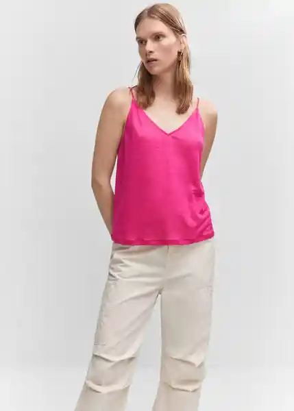 Top Carmina Fucsia Talla L Mujer Mango