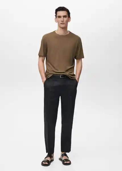 Camiseta Liman Khaki Talla L Hombre Mango