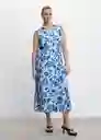 Vestido Apple2 Azul Talla XS Mujer Mango