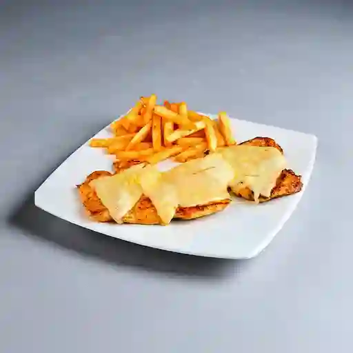 Pechuga gratinada en tocineta