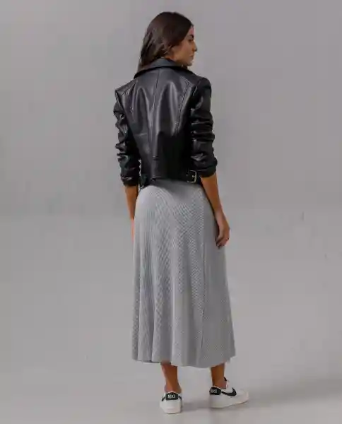 Falda Mujer Gris Plateado Medio Talla 14 35916 Rifle