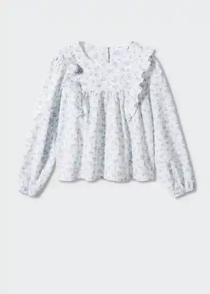 Blusa Mina Blanco Talla 14 Niñas Mango