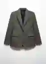 Blazer Americana Espy Gris Talla M Mujer Mango