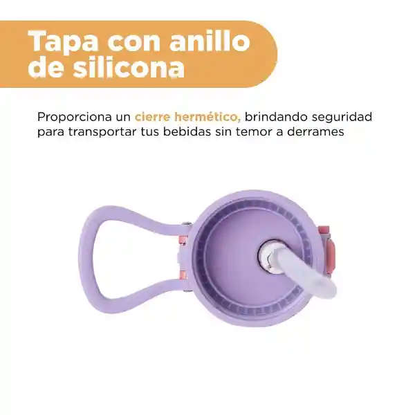 Botella de Plástico Rosa y Morado 780 mL Serie Miniso