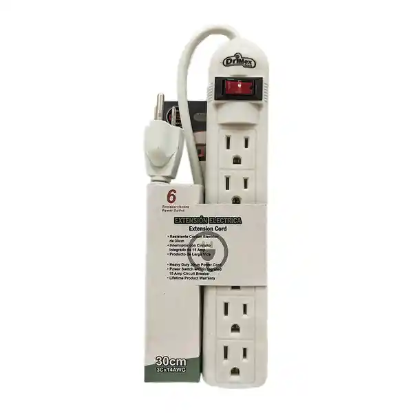 Drimex Toma Múltiple Con Cable 30 cm DX-C6S