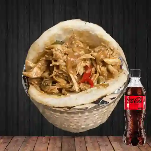 Combo Arepa de Pollo + Coca Cola Sin Azúcar 400 ml