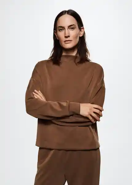 Sudadera Neo Marron Talla 18 Mujer Mango