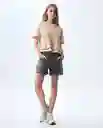 Camiseta Mujer Beige Talla S 601G005_BEI141209 Americanino