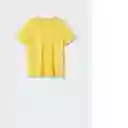 Camiseta Li-W Amarillo Talla S Mujer Mango