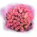 Rosas 40 Cm X 48 Tallos Rosado