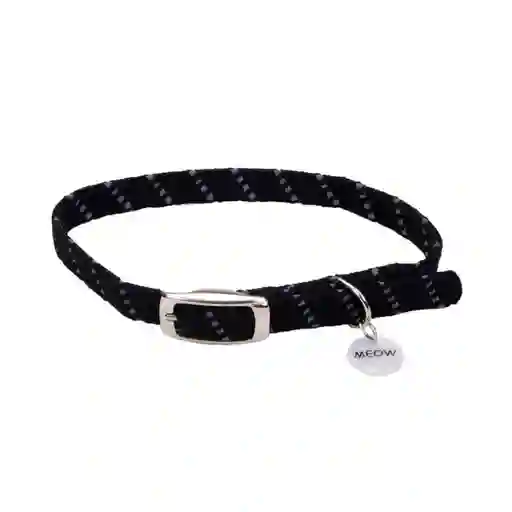 Pet Attire Collar Gato Elasta Negro