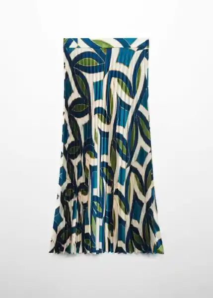 Falda Quanti Azul Talla XS Mujer Mango