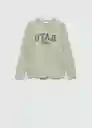 Camiseta Utah2 Verde Talla 06 Niños Mango