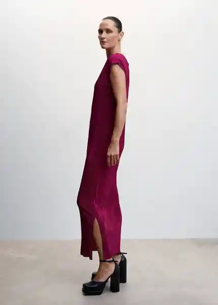 Vestido Jungla-A Morado Talla S Mujer Mango