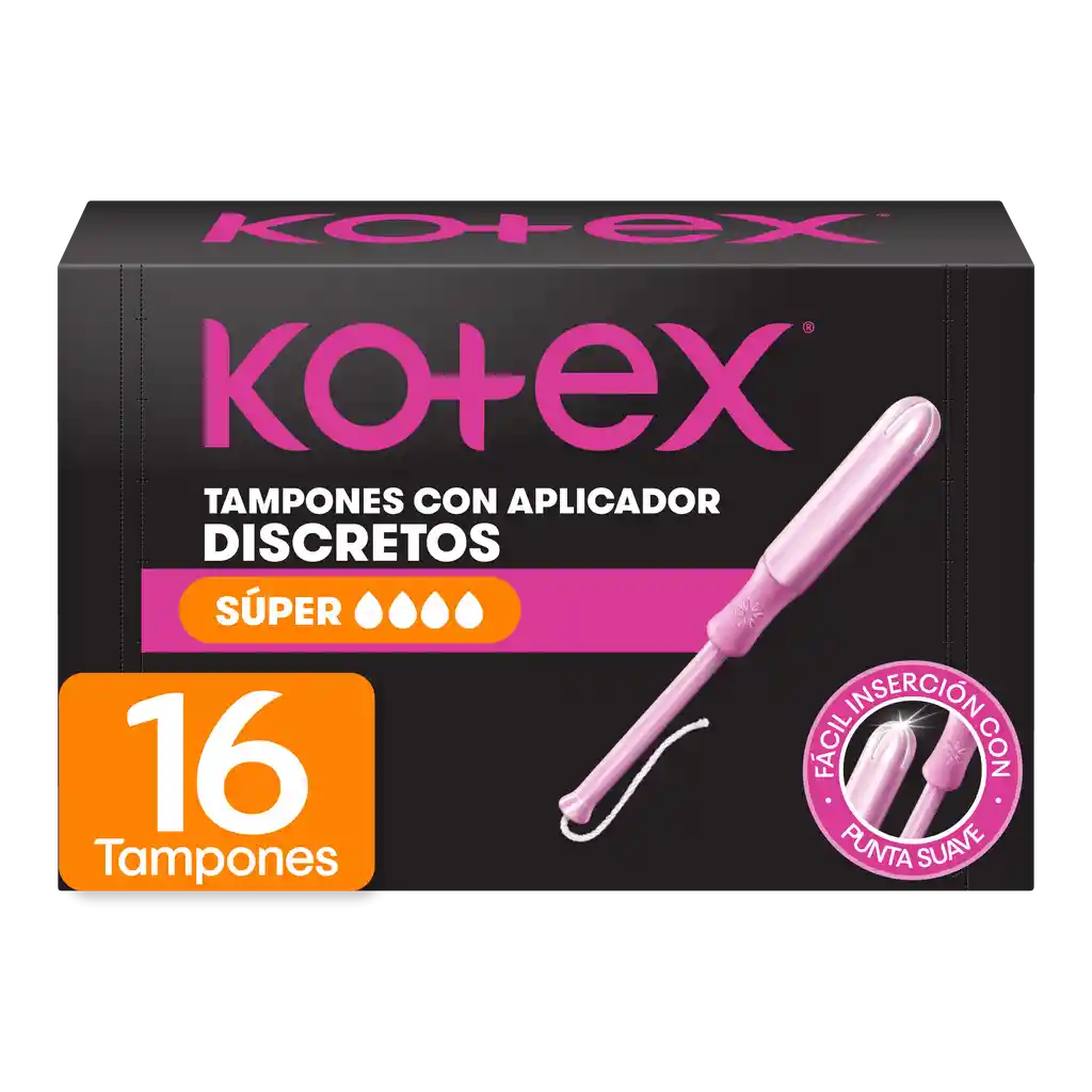 Kotex Tampones Super Plus con Aplicador