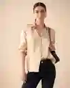 Camisa Crudo Beige Claro Talla XL 411G001 Espirit