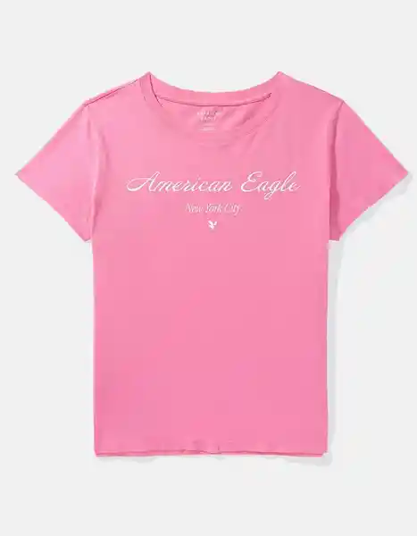 Camiseta Mujer Rosa Talla X-Small American Eagle 03009462