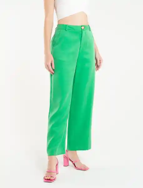 Pantalón Diez Mujer Verde Antioquia Oscuro Talla 6 Naf Naf