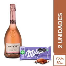 Combo Jp Chenet Vino Rosado Espumoso + Milka