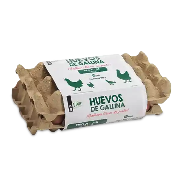 HUEVOS ARO VIDA LIBRES DE JAULA  A-AA 15u