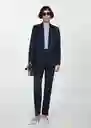 Blazer Americana Boreal Marino Talla 36 Mujer Mango