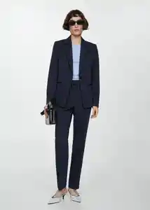 Blazer Americana Boreal Marino Talla 36 Mujer Mango