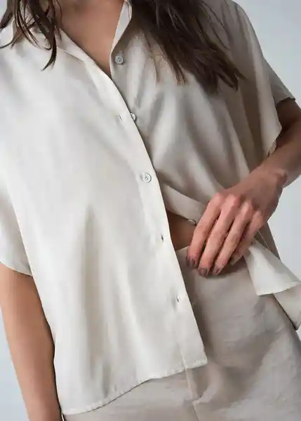 Camisa Yerai Mujer Crudo Abedul Claro Talla M 513G393 Naf Naf