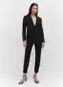 Blazer Americana Paloma Negro Talla 36 Mujer Mango