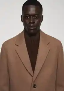 Abrigo Haki Camel Talla XL Hombre Mango