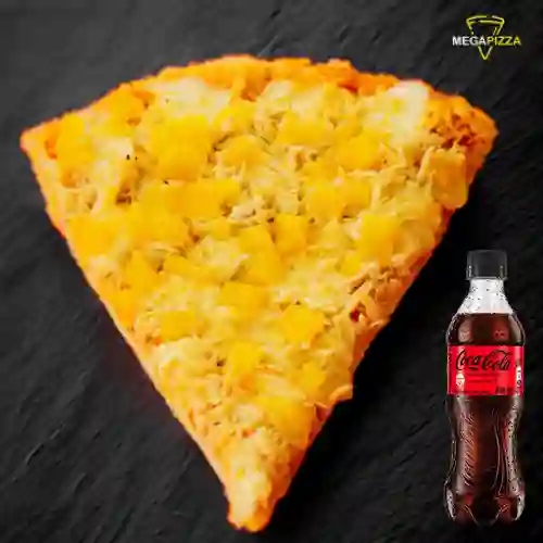 Combo Pizza Pollo Hawaiano +Cocacola S/az 400ml