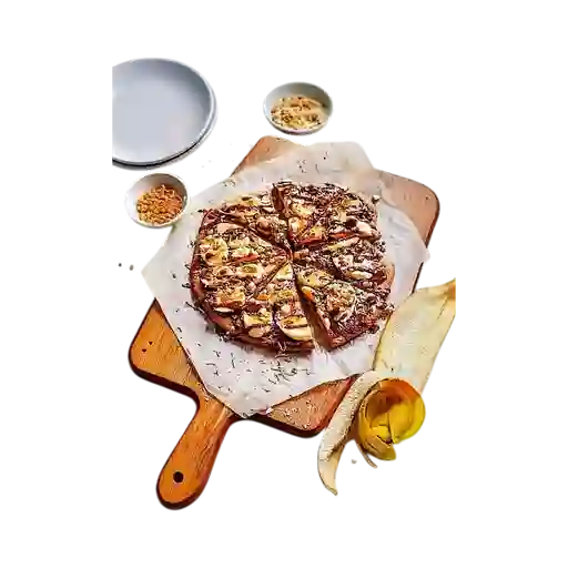 Pizza dulce nutella personal