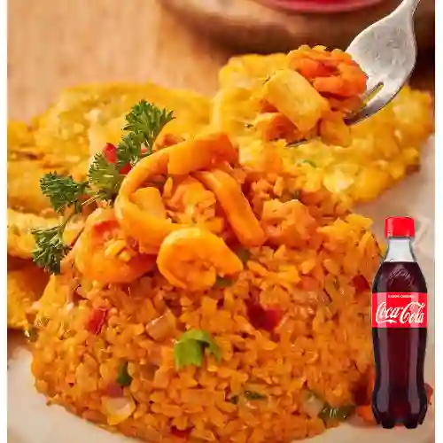 Combo Arroz c/ Mariscos +Cocacola Orig 400ml