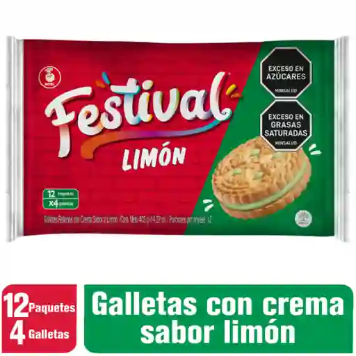 Festival Galletas con Relleno Sabor a Limón