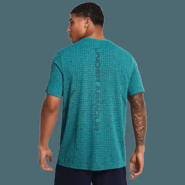 Under Armour Camiseta Seamless Grid Azul T. SM Ref: 1376921-464