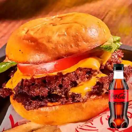Combo Cheese Burger Doble + Coca Cola Zero 250ml