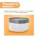 Organizador Plástico Serie Silvery Gray Gris Oscuro Miniso
