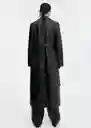 Abrigo Trench Neo Negro Talla L Mujer Mango