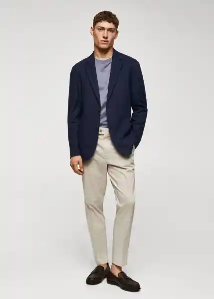 Blazer Americana Verner Color Navy Talla 50 Hombre Mango