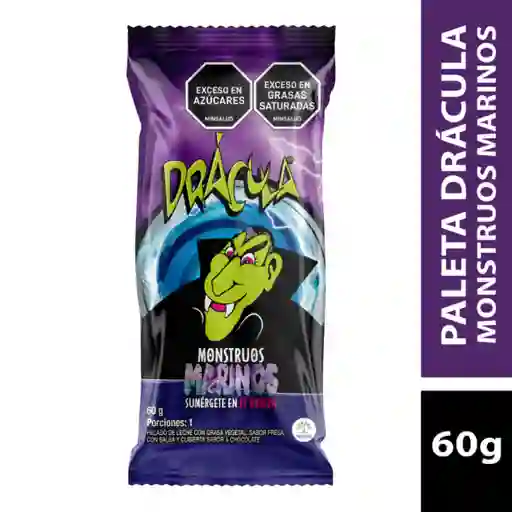 Drácula Paleta Monstruos Marinos Sabor Fresa