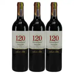 Vino Santa Rita 120 Reserva Especial Carmenere X750 Ml 2X3