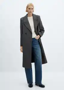 Abrigo Eye Gris Talla S Mujer Mango