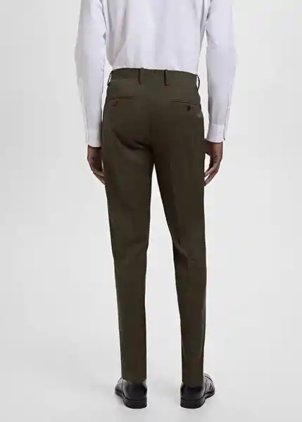 Pantalón Milan Khaki Talla 42 Hombre Mango