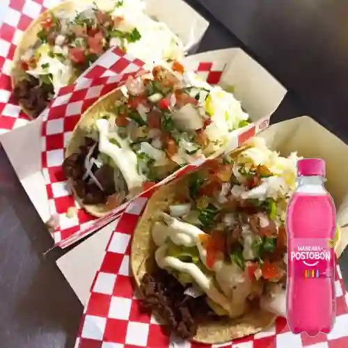 Combo Tacos de Carne + Manzana