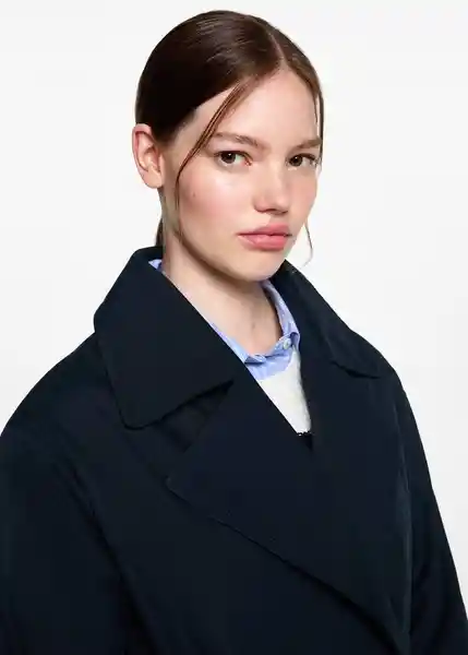 Saco Trench Trenchn Navy Talla 21 Niñas Mango