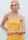 Top Sunny Mostaza Talla S Mujer Mango
