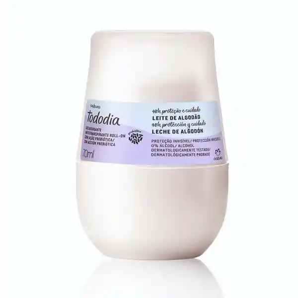 Desodorante Antitranspirante Roll-On Leche de Algodón Tododia