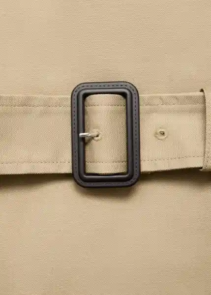 Gabardina Trench Polana Beige Talla XS Mujer Mango