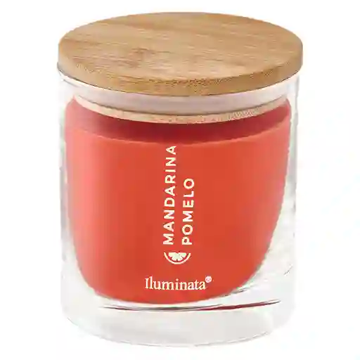 Iluminata Vela Vaso Mandarina Naranjo 9 x 8 cm