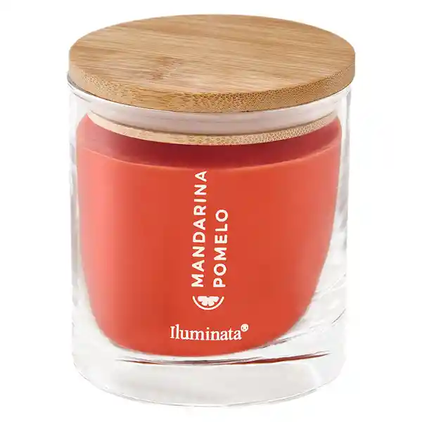Iluminata Vela Vaso Mandarina Naranjo 9 x 8 cm