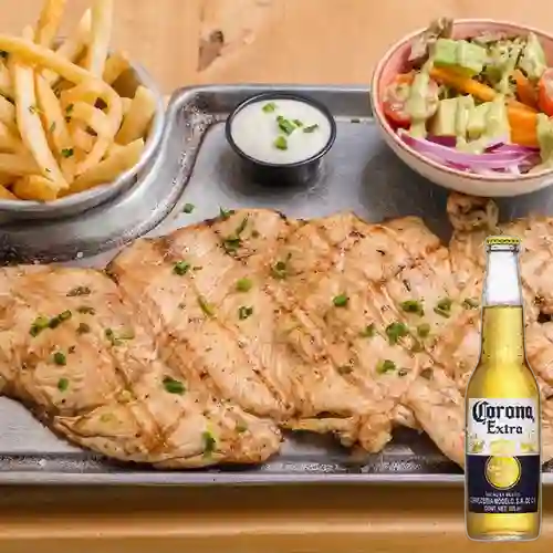 Combo Pechuga a la Parrilla + Corona Bot. 355ml